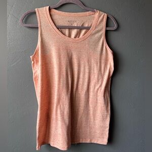 Athleta Coral Pink Crewneck Scrunched Racerback Workout Tank XSmall